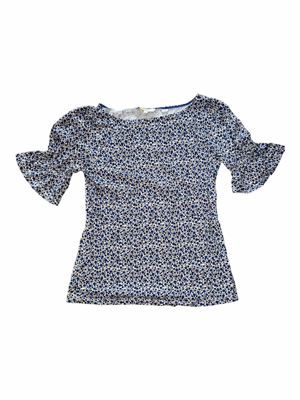Boden Blue & White Floral Blouse Size 6 EUC